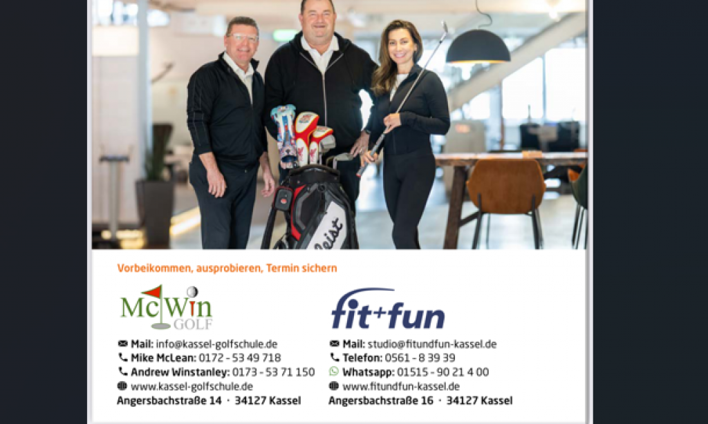 Vorstellung und Eröﬀnung des Indoor Stützpunkts der McWin Golfschule